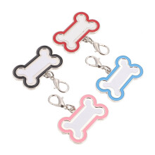 BoneShaped Sublimation Pet Id Tags 4Pack For Dogs And Cats HeatTransfer Name Tags Blue And Red