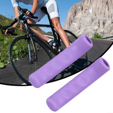 Bicycle Brake Lever Covers 1 Pair NonSlip Waterproof TPR Grip Sleeves For Mountain And Road Bikes Purple