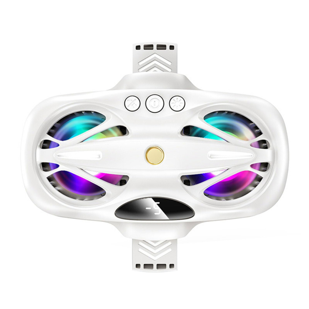 Back Clip Phone Cooling Fan With Semiconductor Heat Dissipation, 3Speed Usb Smartphone Radiator, White 9199774926362