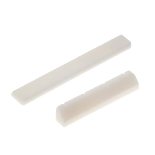 Bone Saddle Nut Slotted for Ukulele Guitar 2