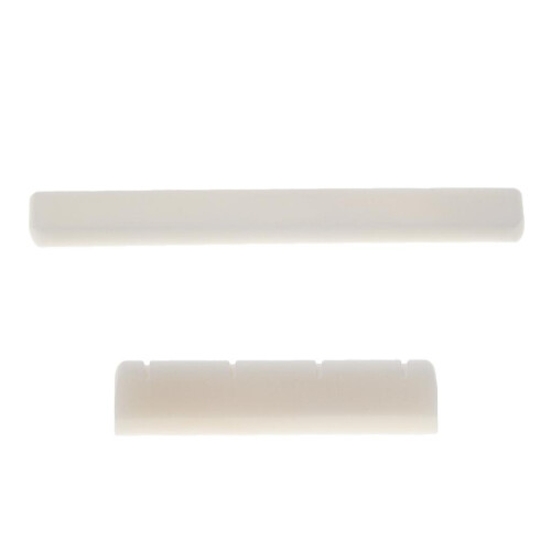 Bone Saddle Nut Slotted for Ukulele Guitar 1