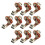 10pcs 1/4" 6.35mm Mono Input Jack Socket Electric Guitar Bass 1