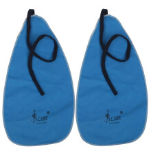 2 Pieces Deerskin Flocking Cleaning Wiping Cloth for Music Wind Instru