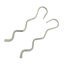 20 Pcs Tibetan Silver Beading Wavy Bookmarks With Loop For DIY Making