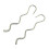 20 Pcs Tibetan Silver Beading Wavy Bookmarks With Loop For DIY Making 1
