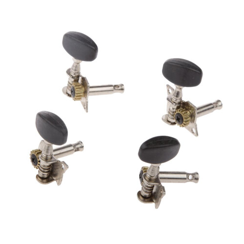 2R 2L Black Button Tuning Pegs Machine Heads for Ukulele 4 Strings Gui
