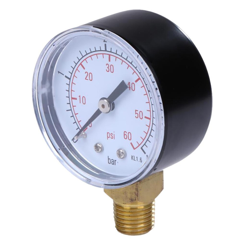 Pool Spa Filter Water Pressure Gauge 0-60 Psi Side Mount 1/4"Npt Pipe 6901423365322
