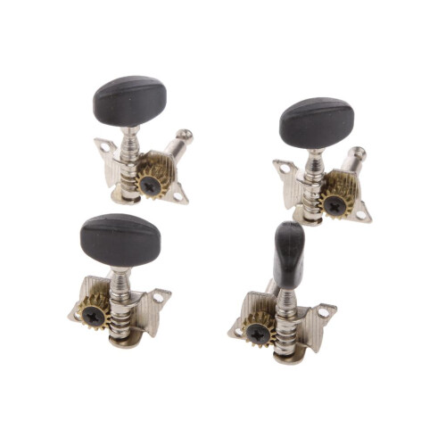 2R 2L Black Button Tuning Pegs Machine Heads for Ukulele 4 Strings Gui 2