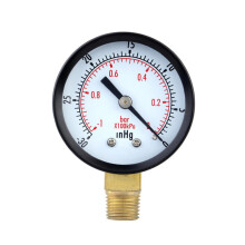 -30inHg/-1bar Mini Dial Air Pressure Gauge Vacuum Manometer Double Sca