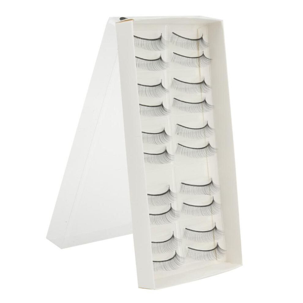 Pack of 10 pairs Practice Strip Eyelashes for Eyelash Extension Beginn