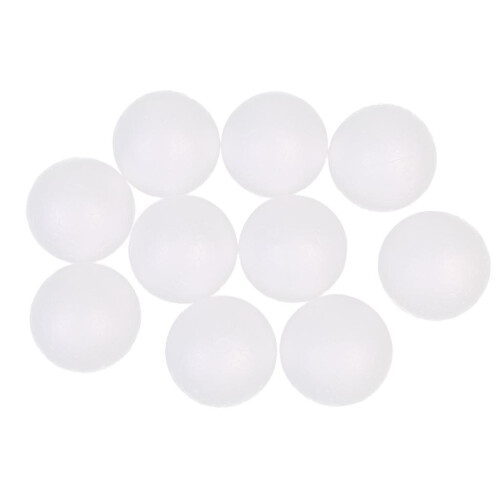 10pcs 5cm White Modelling Craft Polystyrene Foam Balls Christmas Decor