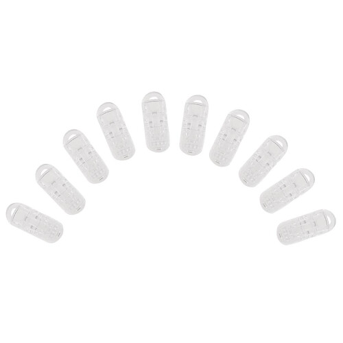 10pcs Clear Pacifier Clips Clips Suspender Clips with Gripping Teeth