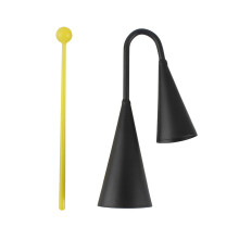 Black Iron Double Cowbell for Musical Instruments