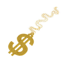 Glitter Bling USD Dollar Pendant Hip Hop Fancy Dress Chain Necklace Go