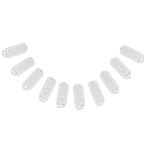 10pcs Clear Pacifier Clips Clips Suspender Clips with Gripping Teeth 2