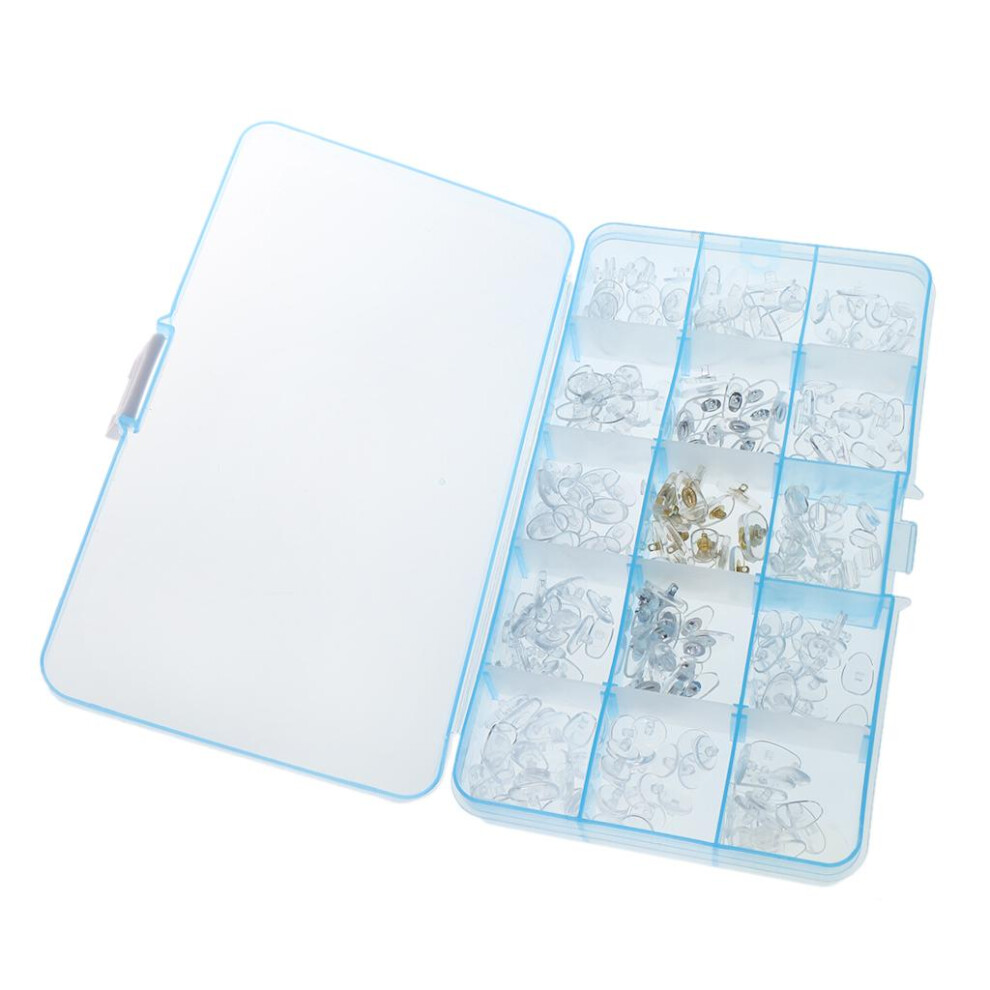 300pcs Silicone Eyeglass Sunglasses Spectacles Screw On Nose Pads with