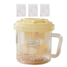 Yogurt Maker with Stainless Steel Strainer for Thick Yogurt and Homemade Cheese, Space Saving Design