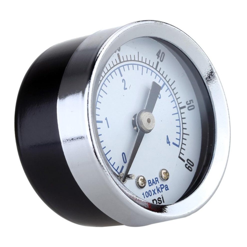 0-60Psi 0-4Bar Mini Dial Air Compressor Meter Hydraulic Pressure Gauge 6901423369689
