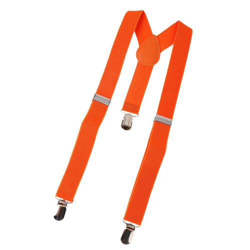 kid Solid Strap Clip Tie Set Orange 2