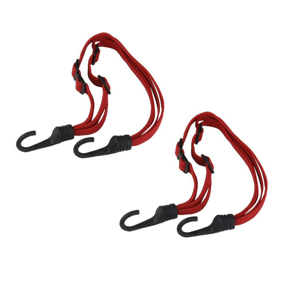 2 Pieces Adjustable Motorcycle Luggage Tie Down Bungee Strap Cord With 6901423370524