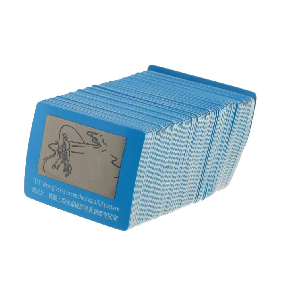 100 Pieces Premium Hard Polarized Testing Paper Card Sunglasses Lens T
