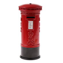 Red Metal Britain London Street Mailbox Piggy Bank Postbox Money Box 1