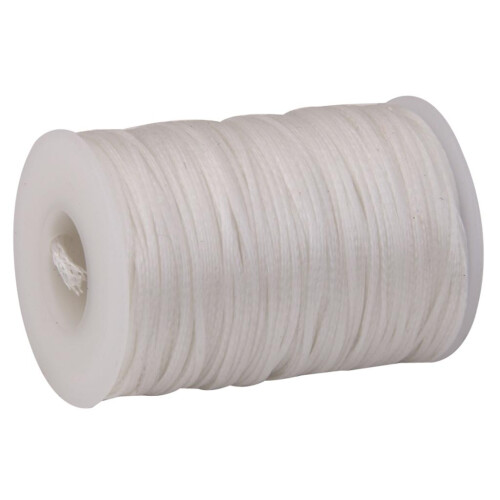 70 Meters Flat Line Waxed Thread For Leather Craft 1.2mm white
