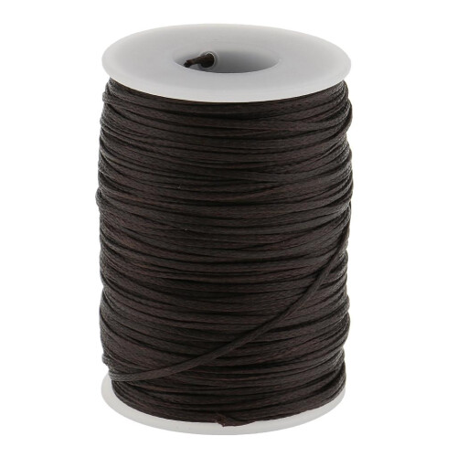 70 Meters Flat Line Waxed Thread For Leather Craft 1.2mm brown