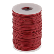70 Meters Flat Line Waxed Thread For Leather Craft 1.2mm red
