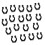 18 Pieces Plastic Cue Clips Round Replacement Cue Clips for Cue Racks 1