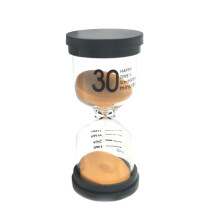 30 Minutes Sandglass Hourglass Sand Clock Timer Kichen Tool Black Oran