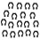 18 Pieces Plastic Cue Clips Round Replacement Cue Clips for Cue Racks 3