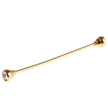 Mens Collar Cravat Tie Clip Clasp Bar Skinny Jewelry Gold Bar Clear Cr
