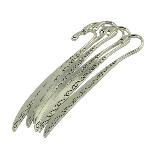 6 Pieces Beading Classic Pattern Carved Bookmarks With Loop for DIY Ma 1