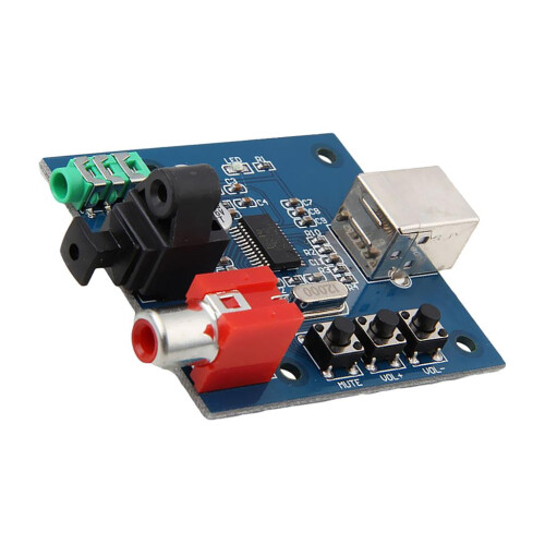 PCM2704 USB DAC to S/PDIF HiFi Sound Card Decoder Board 3.5mm Analog O 2