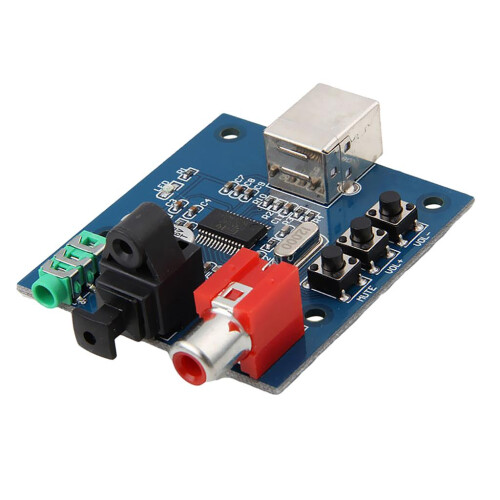 PCM2704 USB DAC to S/PDIF HiFi Sound Card Decoder Board 3.5mm Analog O 1