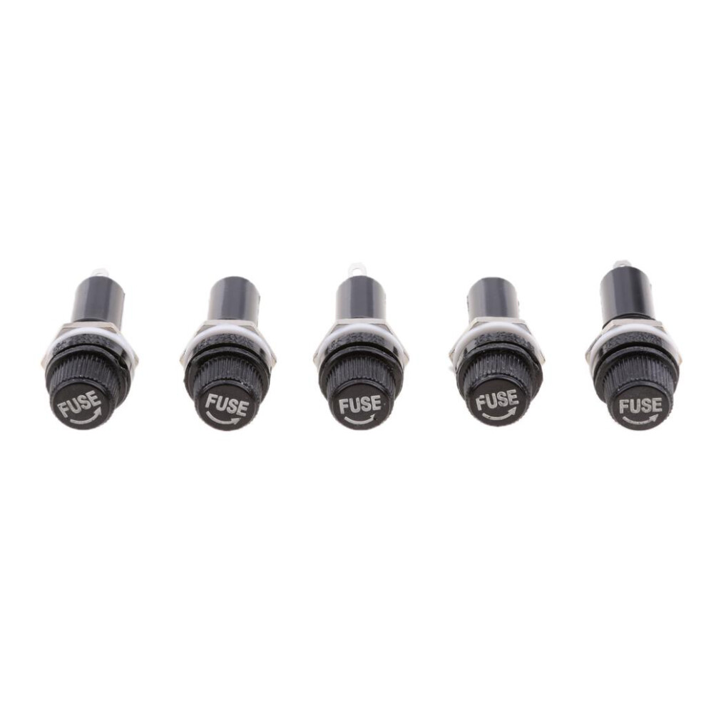 5 Pieces Chassis/Panel Mount Glass Tube Fuse Holder For 6X30mm Fuse 6901423373624