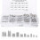 200pcs Precision Stainless Steel Flat Point Hex Socket Grub Screws M3/M4/M5/M6 9