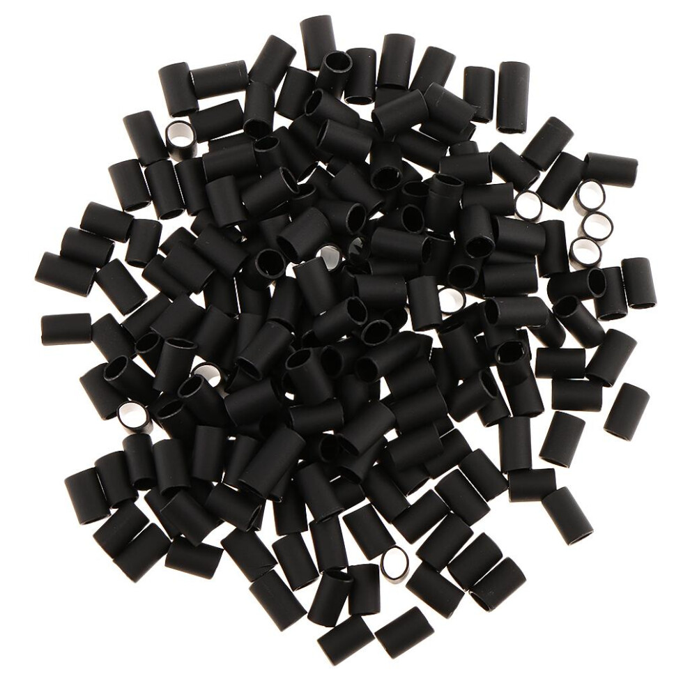 Unisex 200 Pieces Heat Shrink Tube Micro Rings Link For I Tip Hair Extension