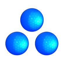 3 Pieces Glow In Dark Blue LED Light Up Golf Ball Tournament Ball