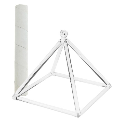 Crystal Singing Pyramid  C Note for Root Singing Bowl 6 inch+Suede Mal