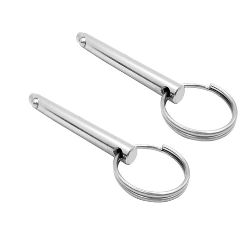 2pcs Stainless Steel Boat Bimini Top Deck Hinge Quick Release Ball Pin 2