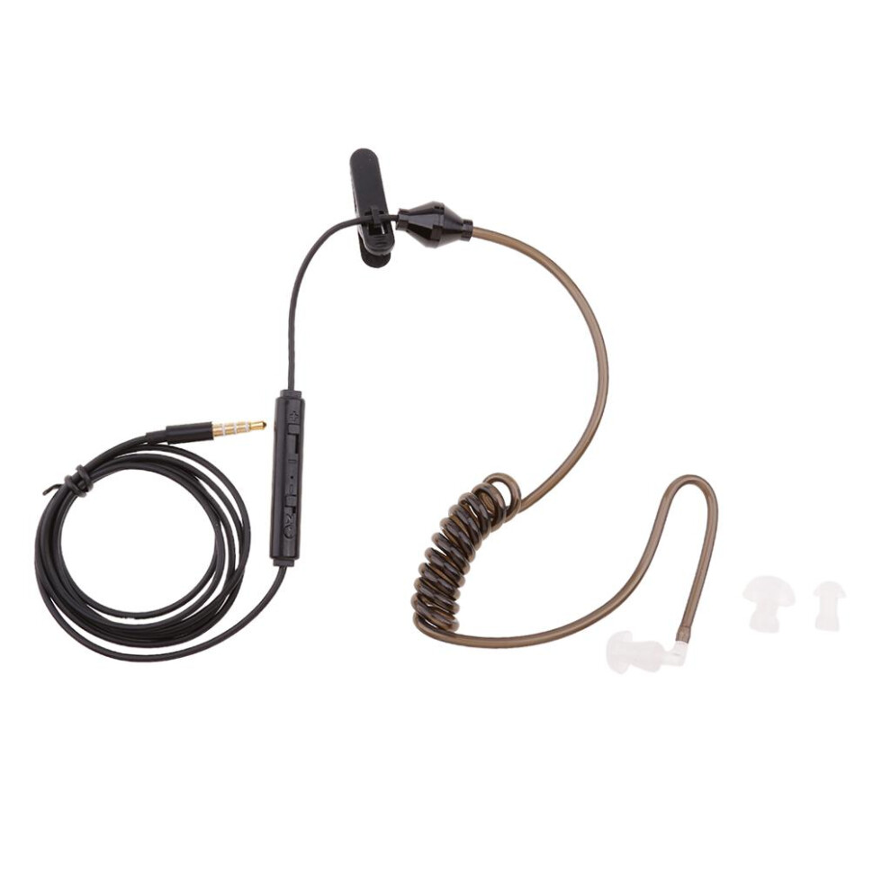 Anti-Radiation Mono Earphones 3.5Mm Stereo Acoustic Tube Earpiece Earb 6901423375239