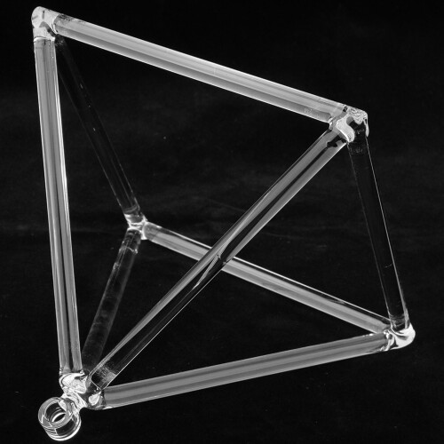 Crystal Singing Pyramid  C Note for Root Singing Bowl 6 inch+Suede Mal 2