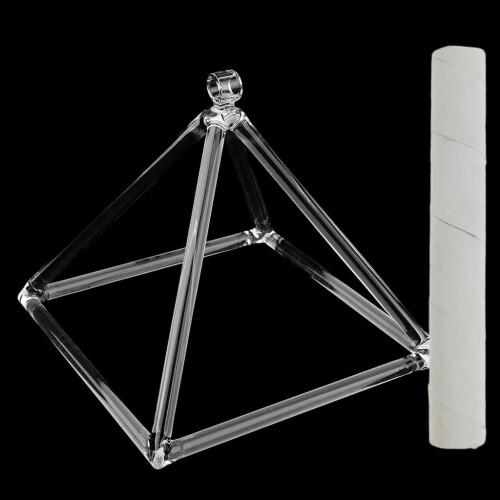 Crystal Singing Pyramid  C Note for Root Singing Bowl 6 inch+Suede Mal 1