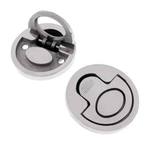 2 Pieces Marine Grade 316 Stainless Steel Flush Pull Lift Handle Ring 1