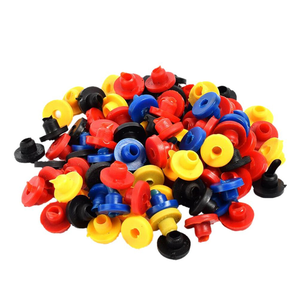 100Piece Colorful Silicone Grommets Nipples for Tattoo Machine Needle