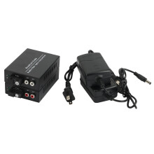 2CH Audio over Fiber Optic Media Converters - Singlmode Fiber 20Km Multimode 500M for Broadcasting Intercom System