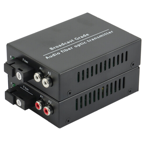 2CH Audio Over Fiber Optic Media Converters - Singlemode Fiber  20Km Multimode 500M för Broadcasting Intercom System 2