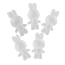 5pcs Rabbit Shaped Styrofoam Foam Ornaments for DIY Modelling Craft 14